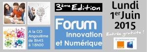 Forum Innovation & Numérique à Angoulême le 1er Juin